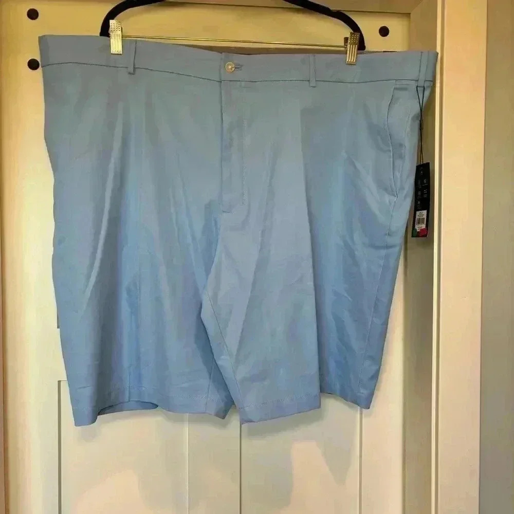 Walter Hagen Perfect 11 Collection Mens Flat Front Shorts W 48" Big & Tall Blue